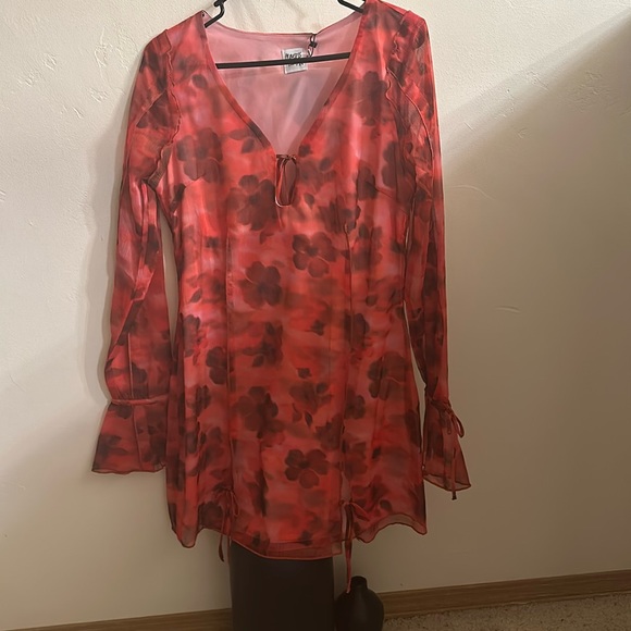 Red and black mini dress. Princess Polly, size 8 - Picture 1 of 6